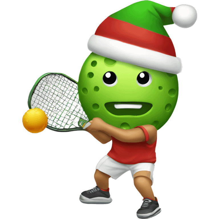 Christmas pickleball  emoji