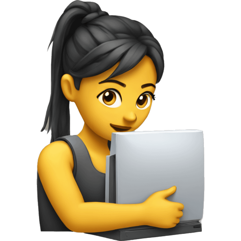 girlwith the computer programming emoji