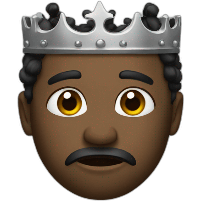 A black king crying emoji