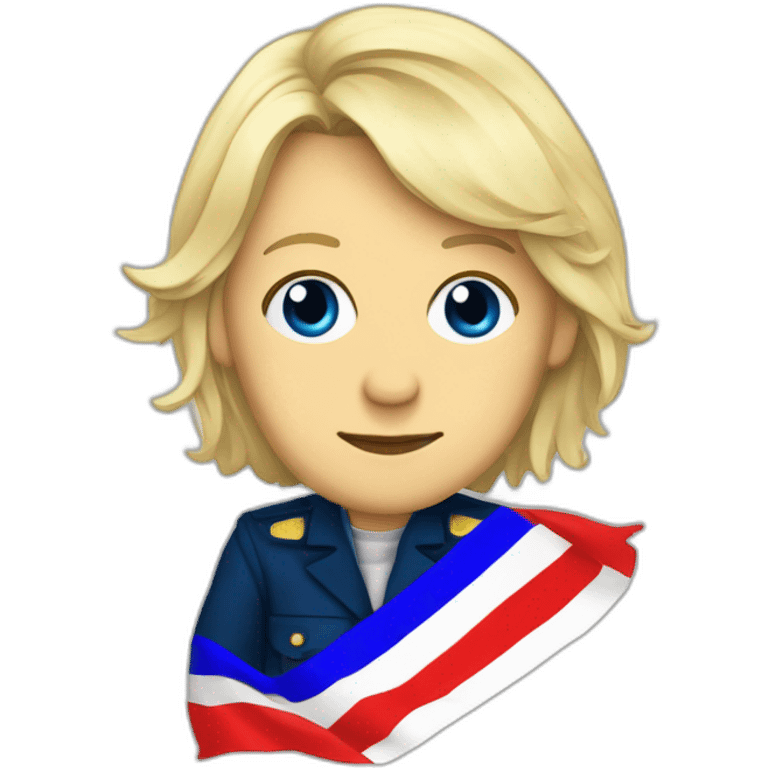 Marine Lepen avec un drapeau algérien emoji