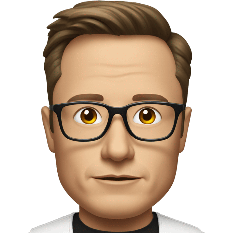 a emoji of elon musk in black glasses emoji