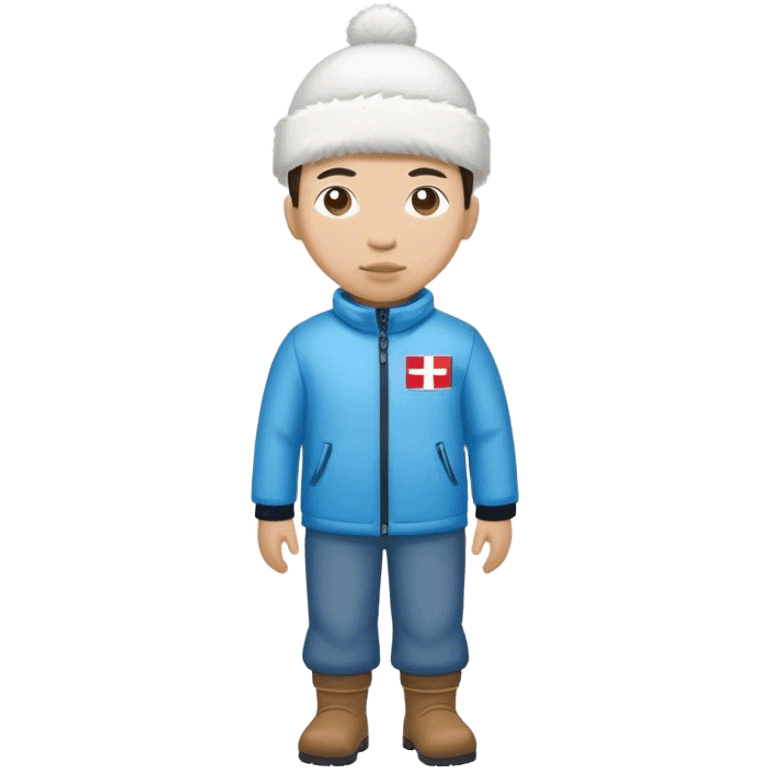 photorealistic greenland citizen standing full length emoji