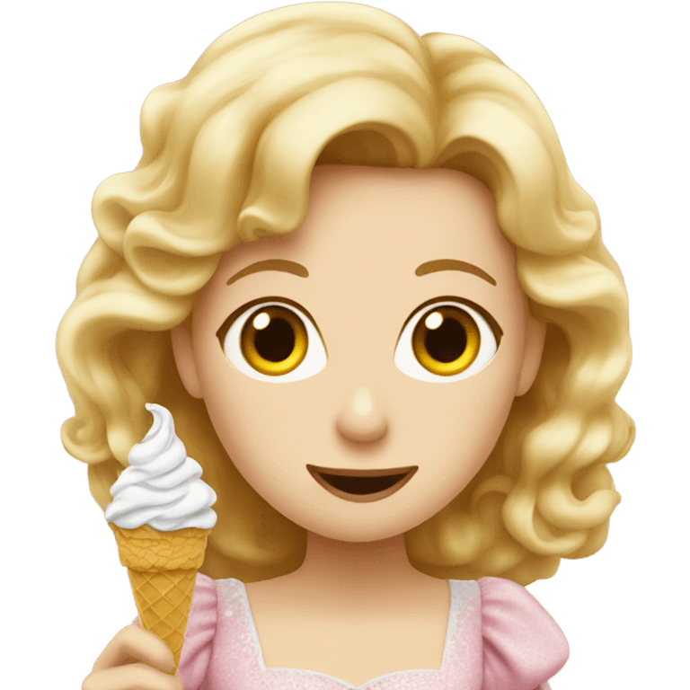 Glinda eating ice cream emoji