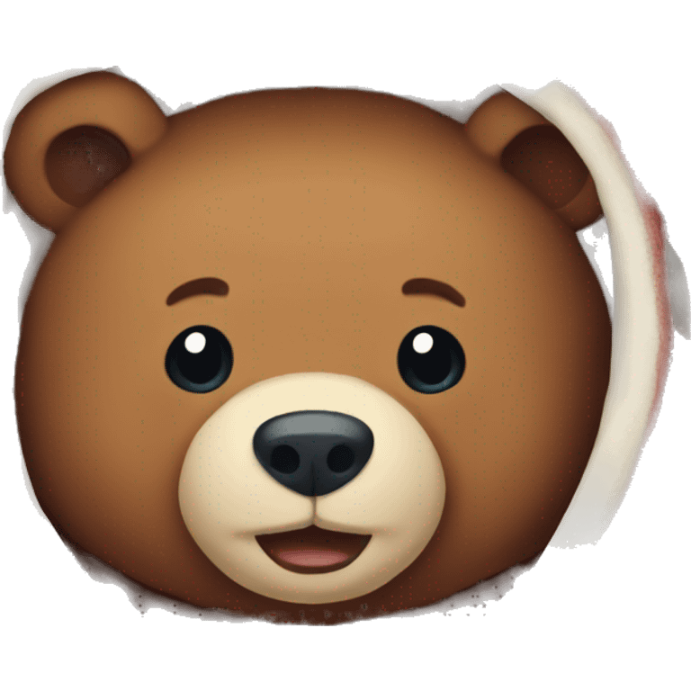 bear cozy in blanket emoji