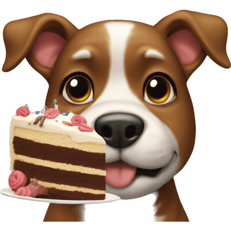 dog eat cake emoji