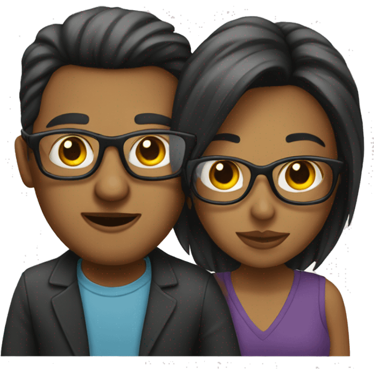 Couple à lunettes  emoji