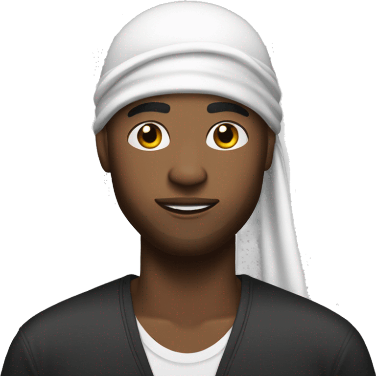 A blac white guy with a durag emoji