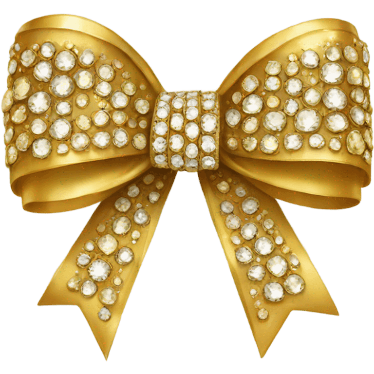 gold bow with diamonds  emoji