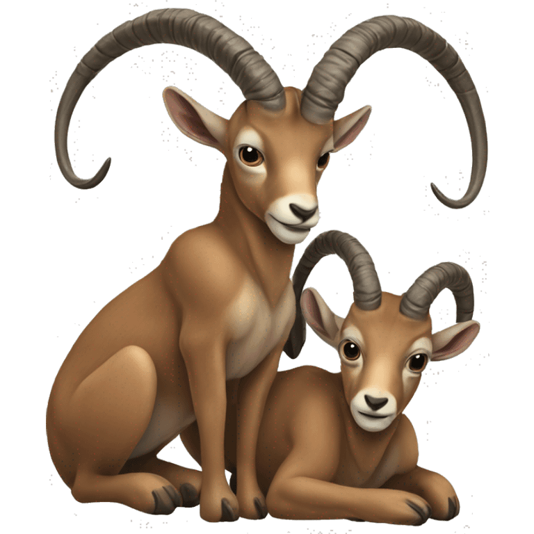 two conjoined ibexes emoji