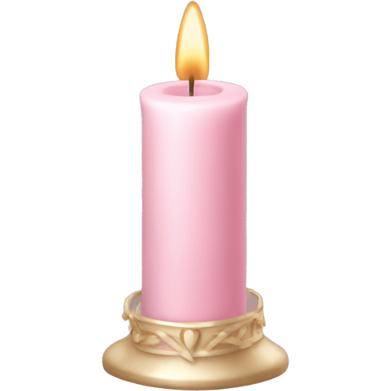 pastel pink christmas candle  emoji