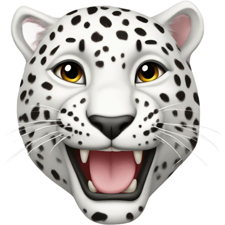 White Leopard  with designer brands on emoji