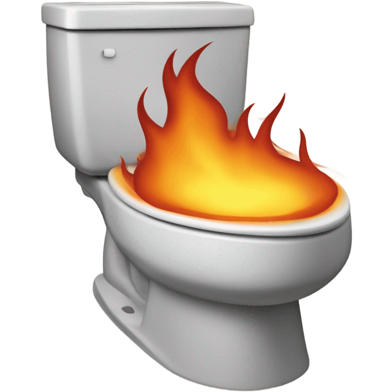 Toilet on fire emoji