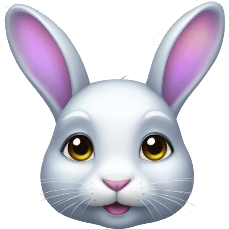 Iridescent bunny emoji