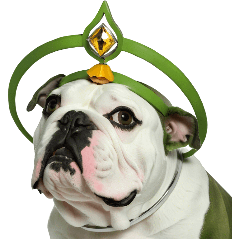 Bulldog with a halo  emoji