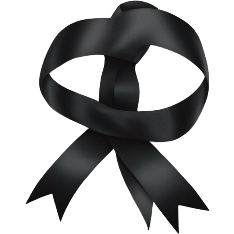 black ribbon bow emoji