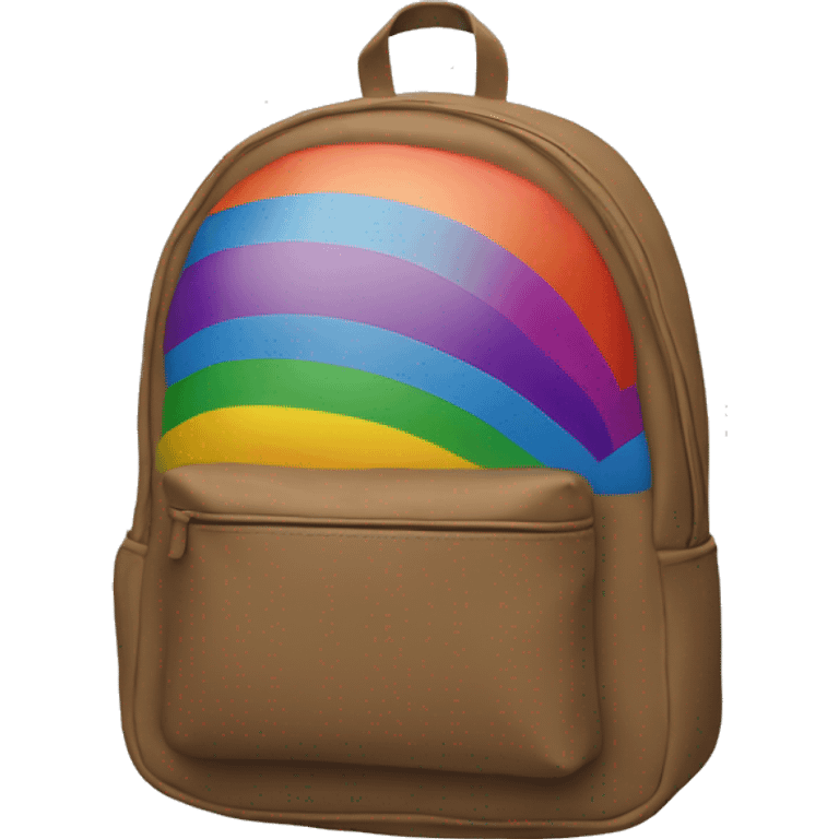 Rainbow backpack  emoji