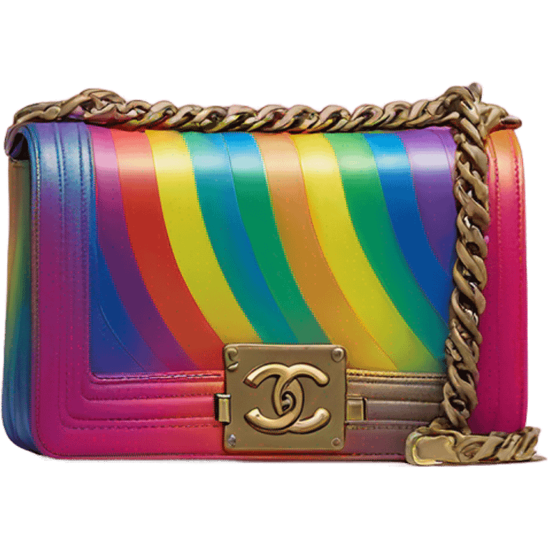 Cuba collection rainbow Chanel boy bag emoji