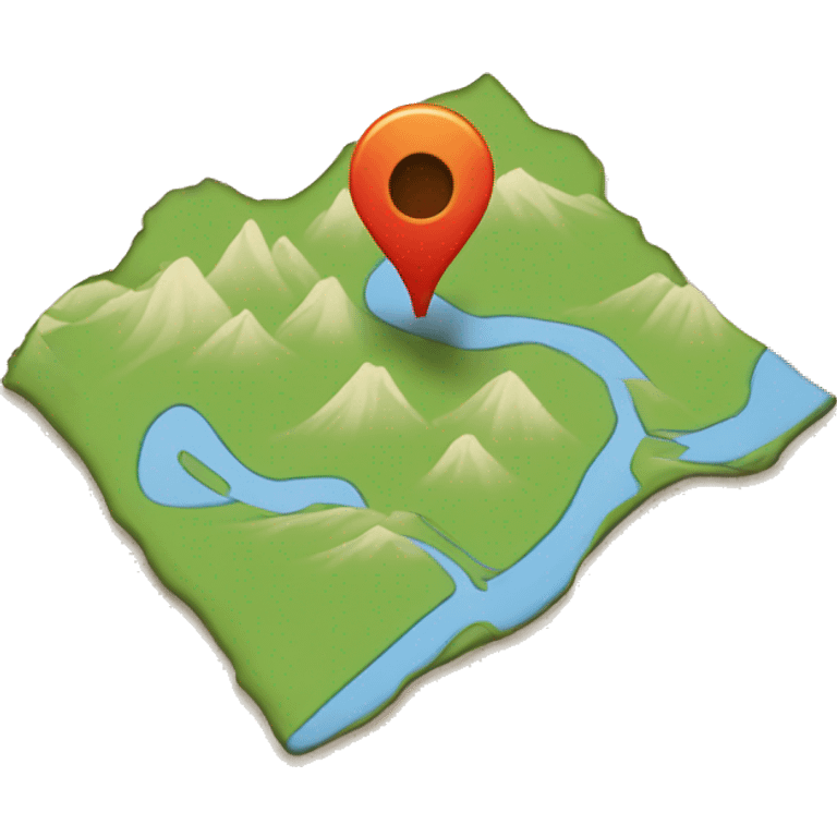 Map with a trail on it emoji