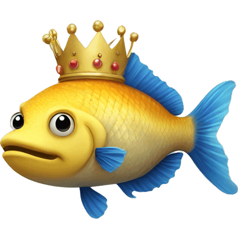 fish with crown emoji