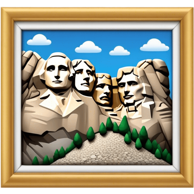 Cinematic Realistic Mount Rushmore Emoji emoji