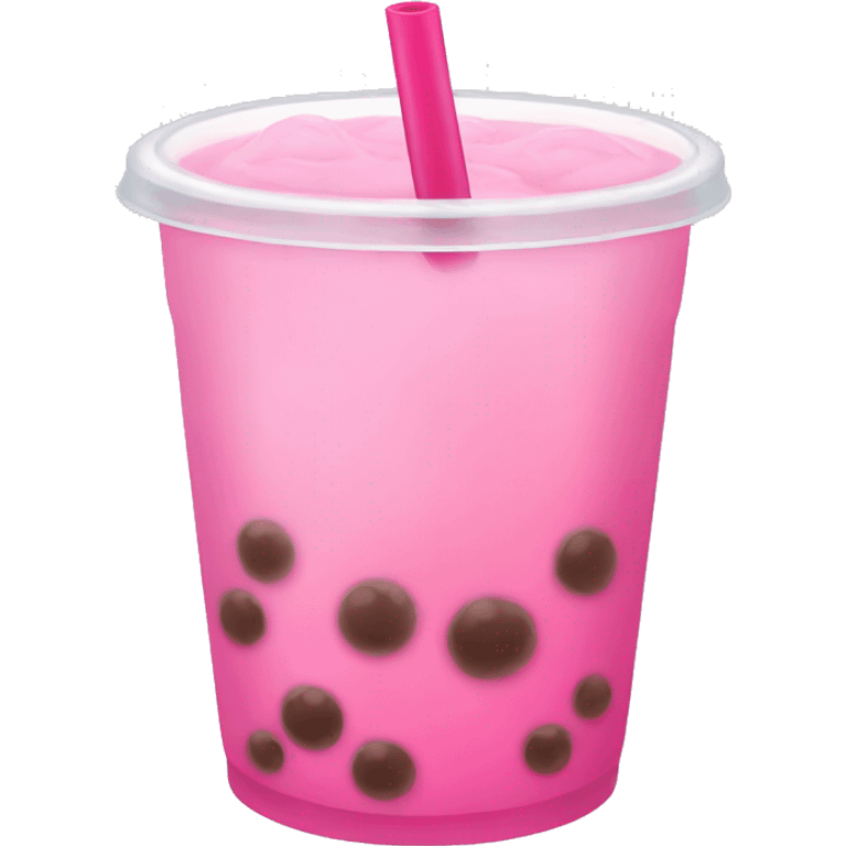 Pink bubble tea  emoji