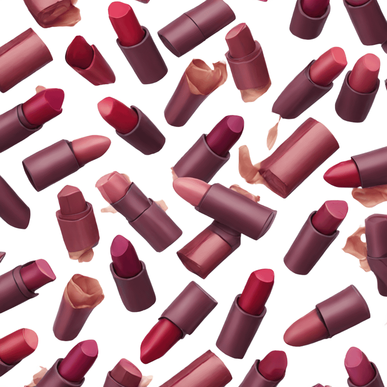 burgundy stick of lipstick emoji