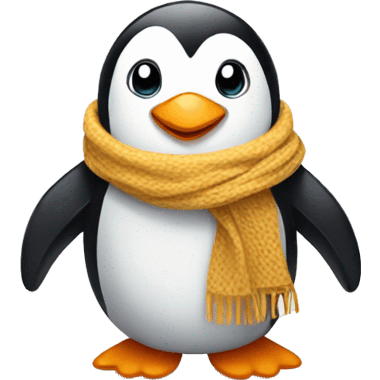 Penguin wearing scarf  emoji