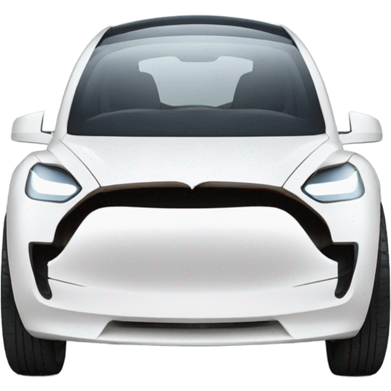 white model y tesla car emoji