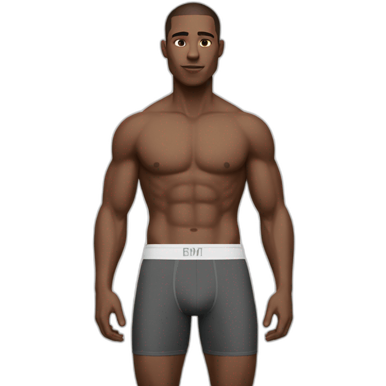 White Male boxer brief model emoji