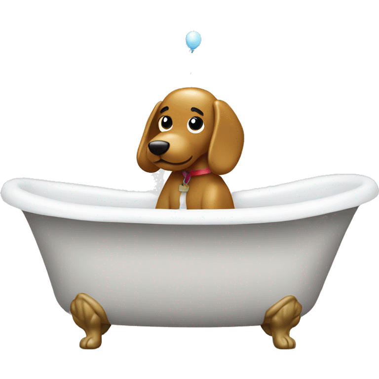 Balloon dog in a bathtub emoji