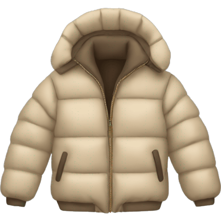 beige puffer jacket emoji