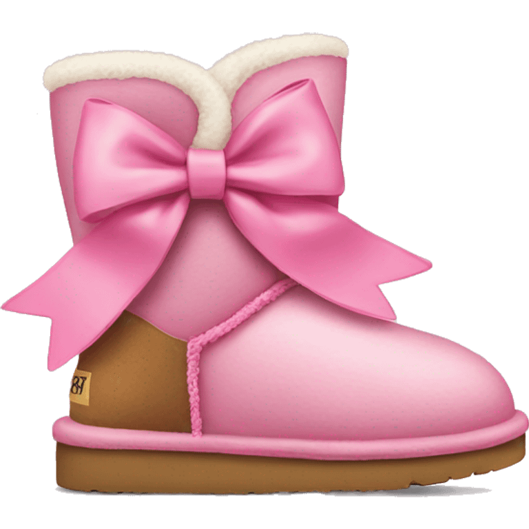 Pink bow on uggs  emoji