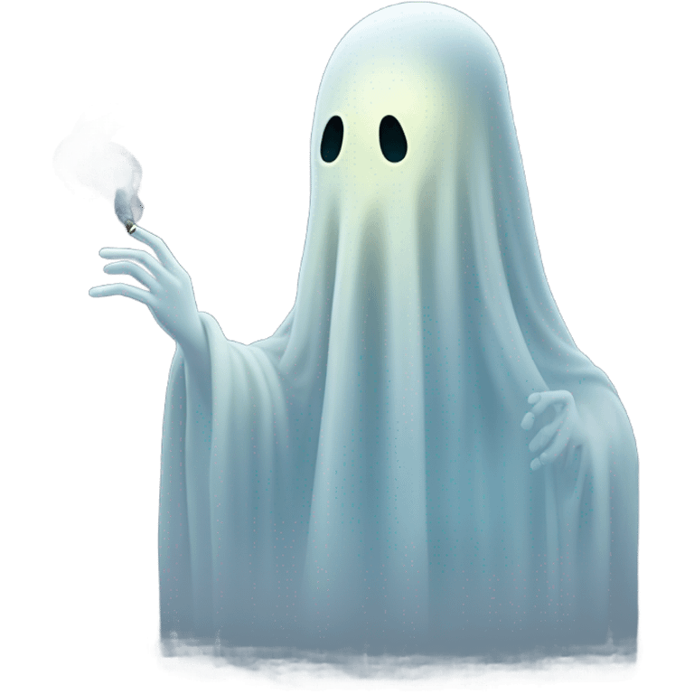 Ghost smoking emoji