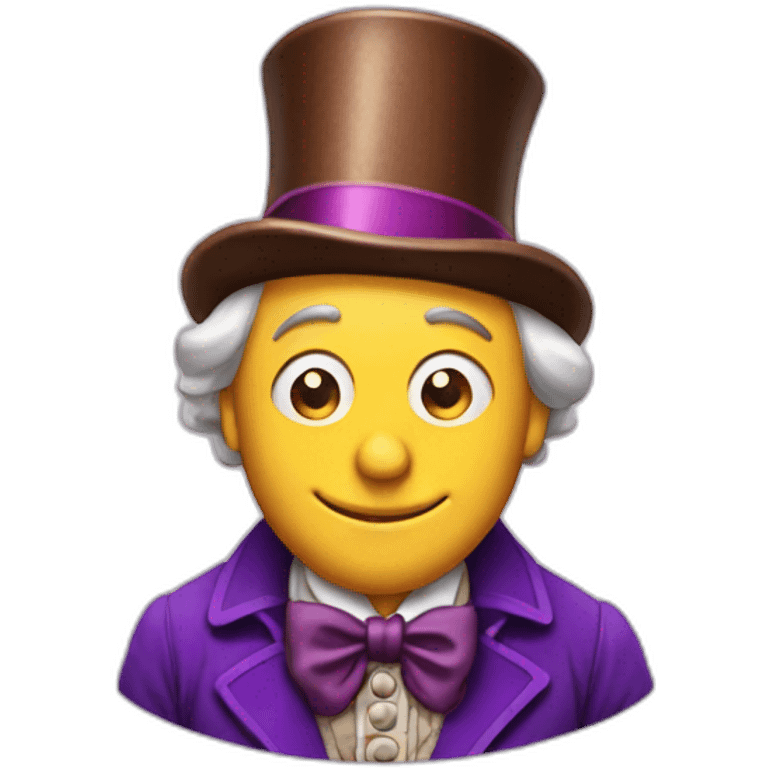 Willy Wonka with candy emoji