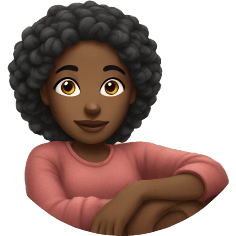 Cozy black girl emoji