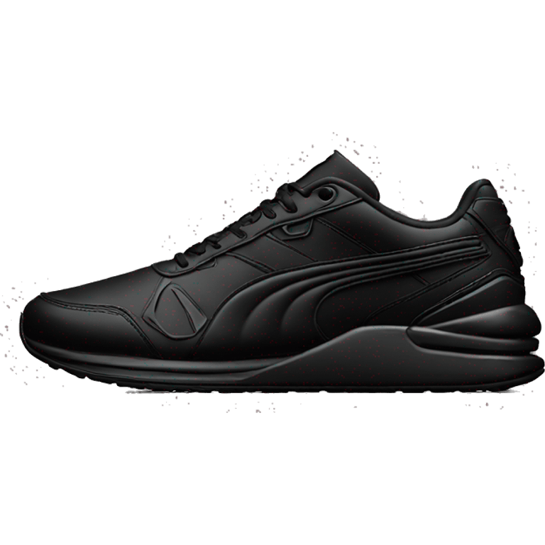 all black puma running shoes black black black emoji