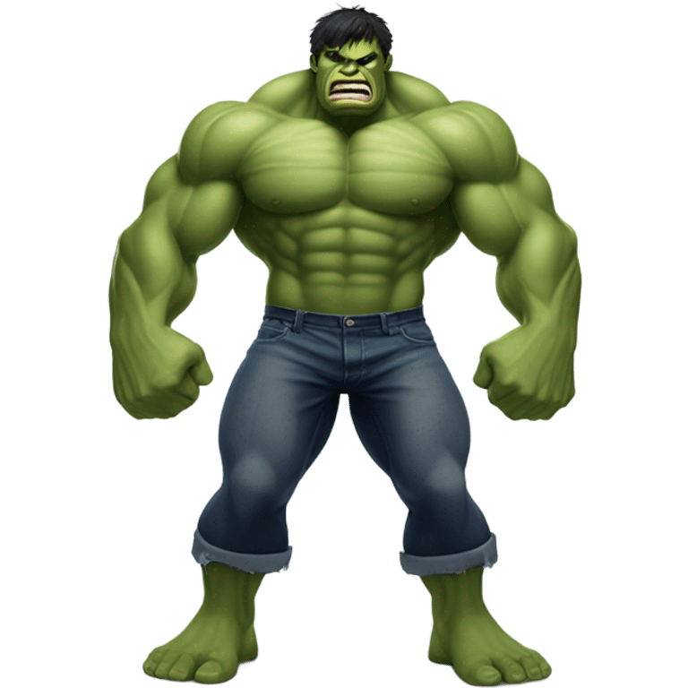 Incredible Hulk super jacked emoji