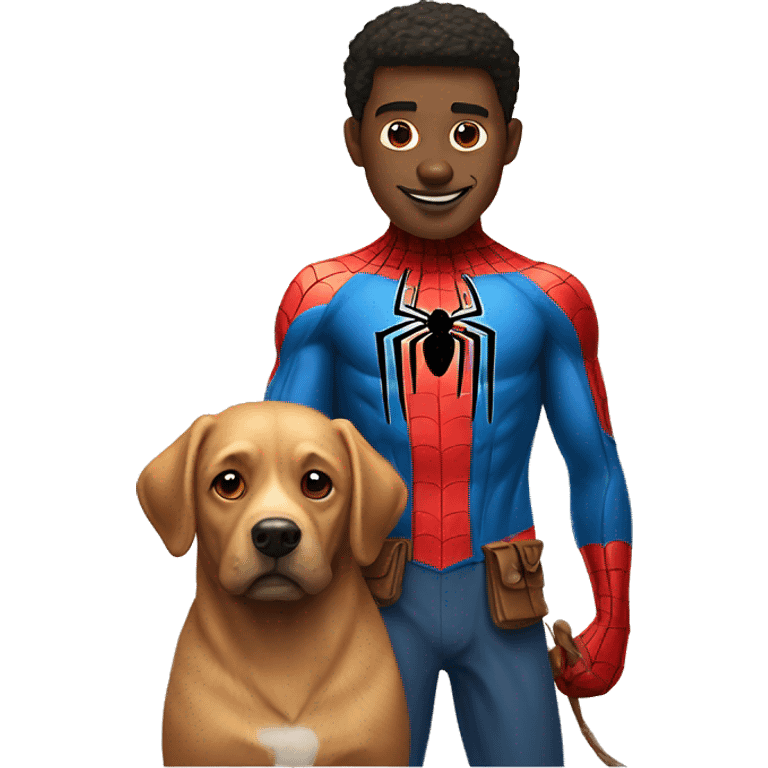 spider-man with a dog emoji