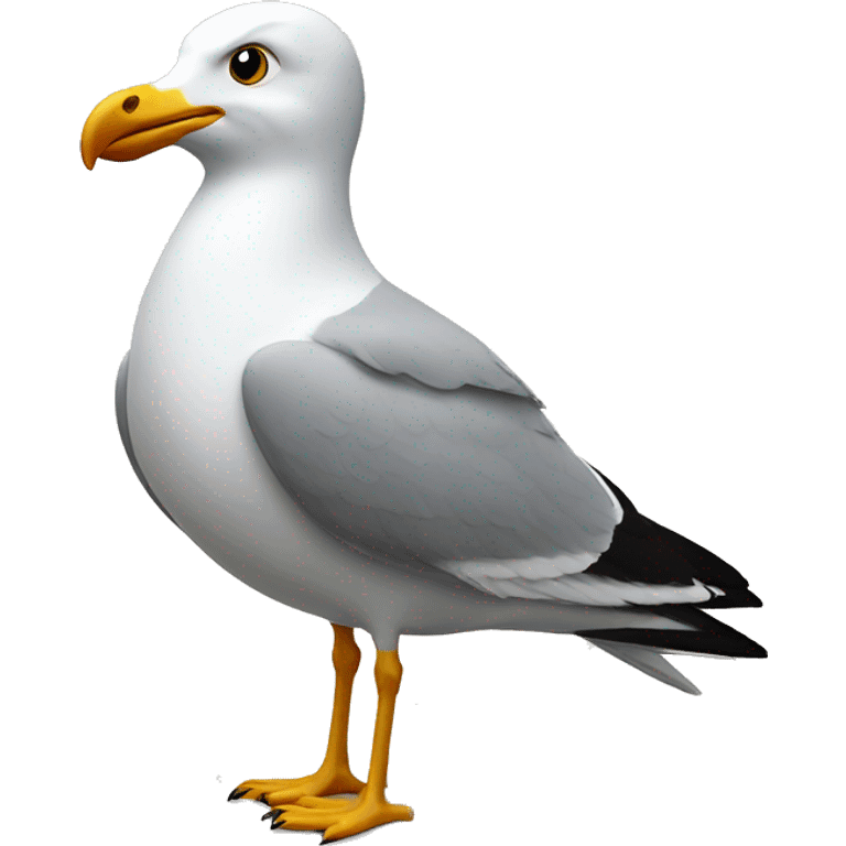 Seagull with Brighton football shirt emoji