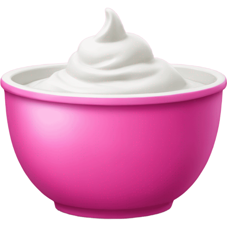 Hot pink bowl of yogurt  emoji