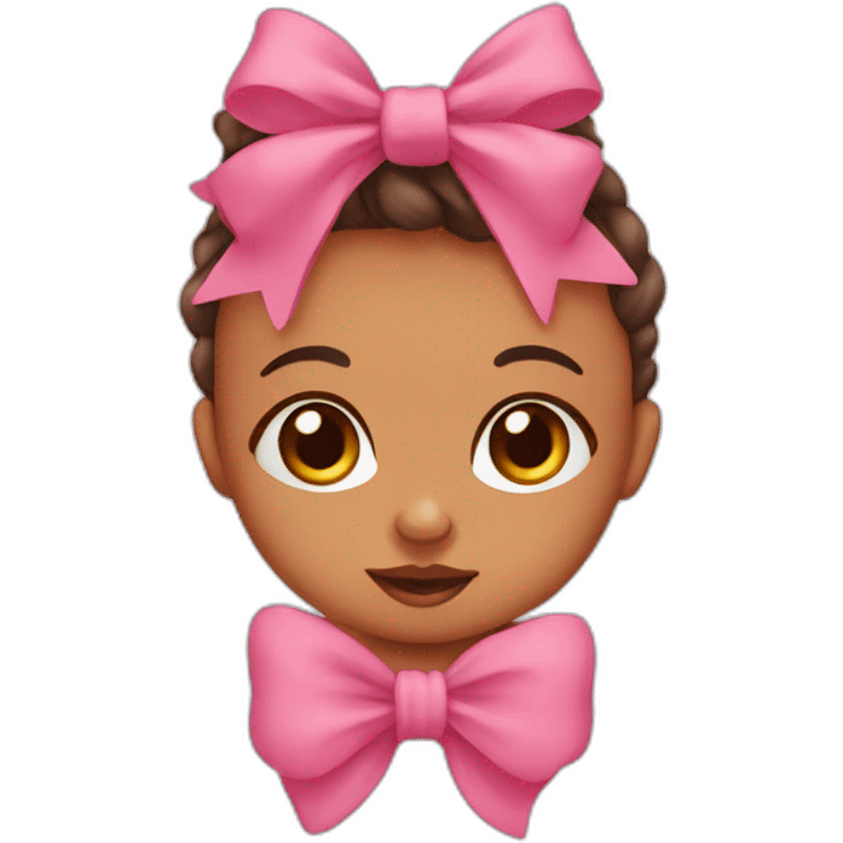 Newborn with a bow emoji