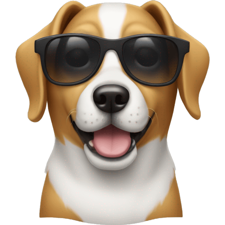 dog wearing shades emoji