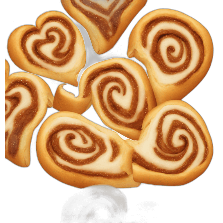 Cinnamon roll heart emoji