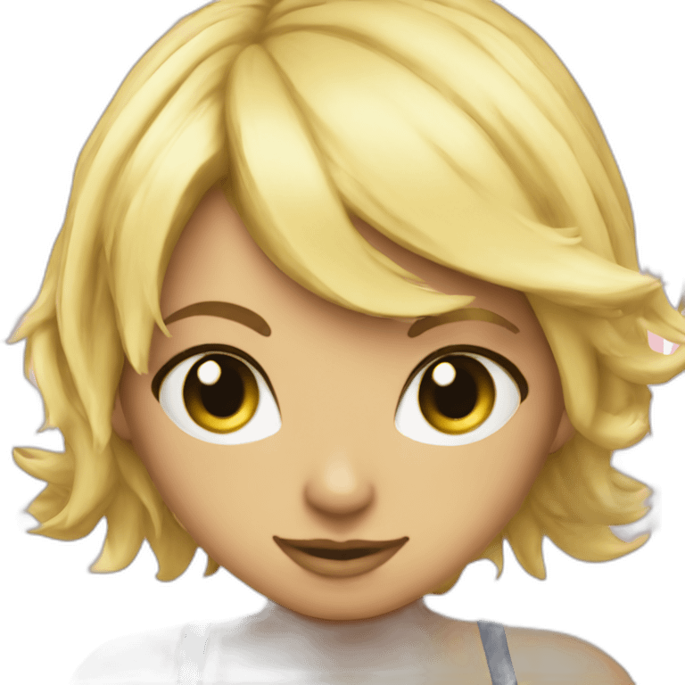 hot catgirl blonde swim suit emoji