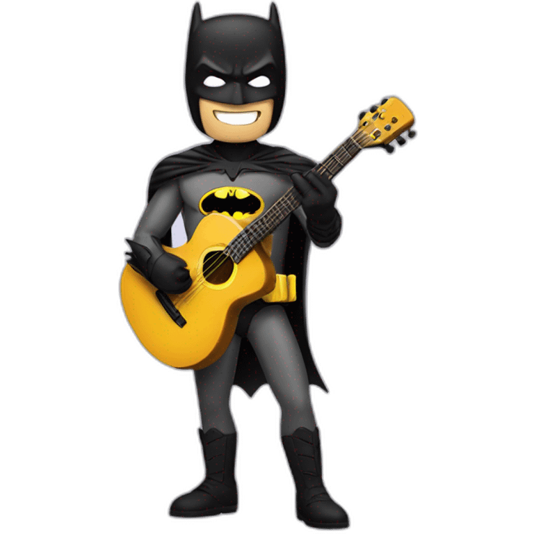 batman playing guitar emoji