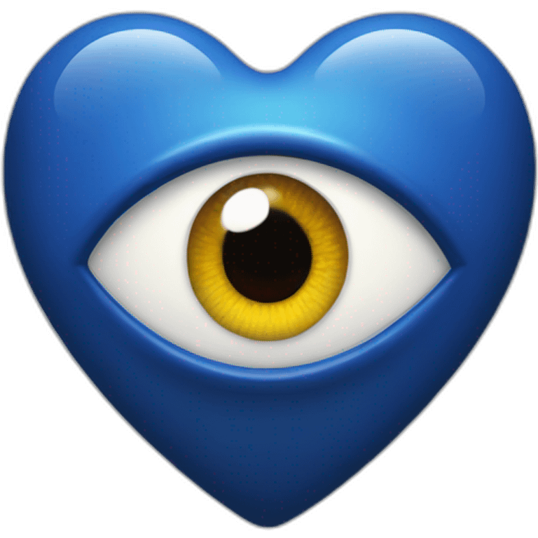 Evil eye heart emoji