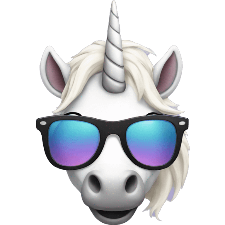 Unicorn wearing sunglasses  emoji