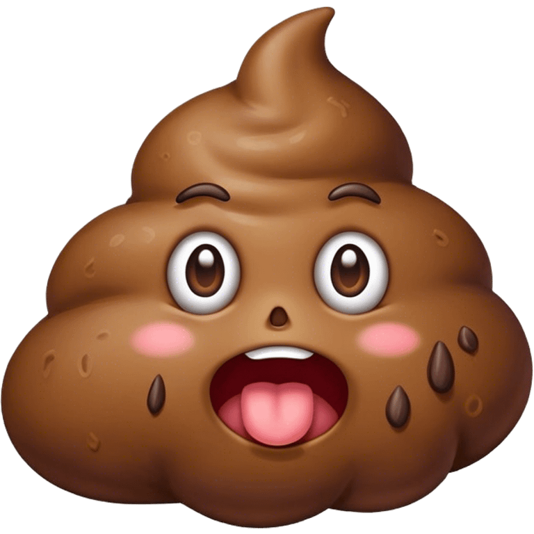 poop with rizz face  emoji