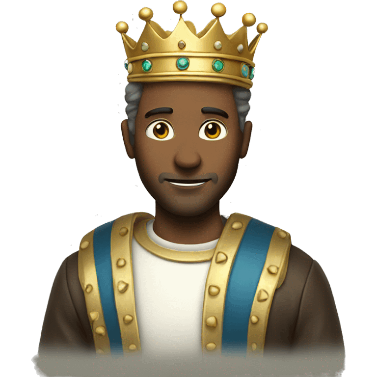 Man with 5 crown emoji