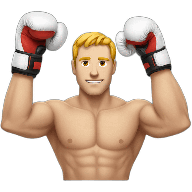 White man Boxer with tiger power  emoji